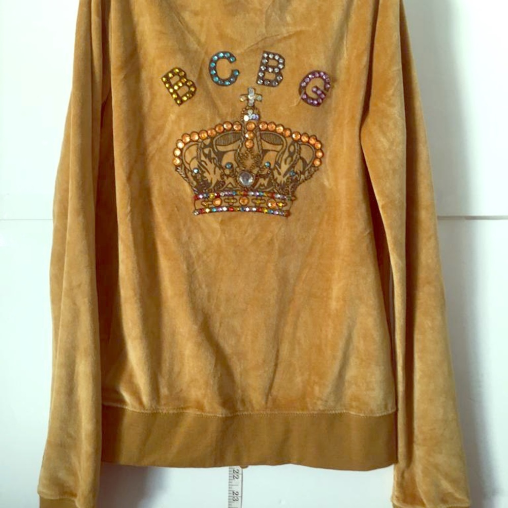 BCBG Rhinestone Active Wear Sweater Size S - NWT